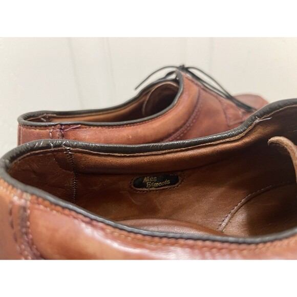Mens Allen Edmonds Oxford Shoes Wilbert 10 D Made in USA Brown Leather - Picture 7 of 10